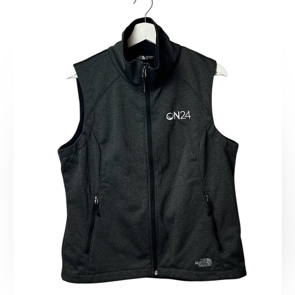 North Face VEST ON24 Womens Active Fit Charcoal Gray Ridgeline Windwall NEW SZ L - Picture 1 of 9